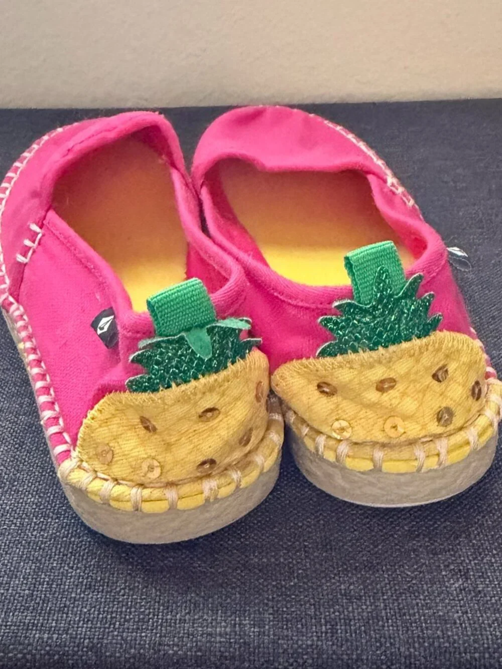 Kids' Pink Pineapple Slip On Shoes, Size 13M